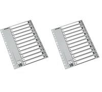 Esselte Índices numéricos de plástico, PP, Tamaño folio, Tipo 1-12, Gama STD, Gris, 49207 (Paquete de 2)