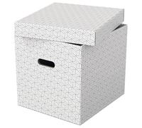 Esselte Large Storage Cubic Box With Lid, Pack Of 3, Home/Office Storage & Organ