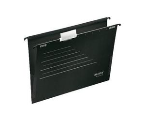 Esselte-Leitz Alpha Active - Set de carpetas colgantes, tamaño A4, color negro, paquete de 5