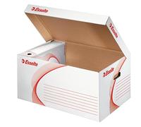 Esselte Leitz ArchiveBox - Caja organizadora para material de oficina, blanco (Paquete de 6)