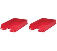 Esselte Leitz Bandeja portadocumentos Europost VIVIDA de Esselte, estándar, A4, Rojo, 623607 (Paquete de 2)