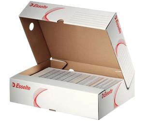 Esselte-Leitz - Caja archivadora con superior (80 mm, A4, 10 unidades), color blanco