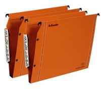 Esselte LMG - Pack de 10 carpetas con ganchos para colgar (tamaño A4), color naranja Fondo 15/30 mm