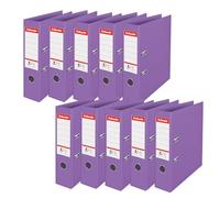 Esselte No.1 628432 - Archivador A4 (10 unidades, 500 hojas de capacidad, 75 mm de ancho de lomo), ligero y resistente, A4 para el hogar y la oficina, organización de escritorio, serie Colour'Breeze,