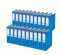 Esselte Rainbow 17925 - Archivador de palanca (20 unidades, lomo de 75 mm, tamaño A4, cartón), color azul