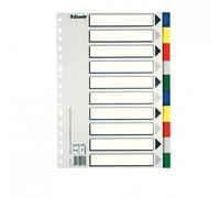 Esselte Separadores Multitaladro con Cartulina Índice 10 Pestañas