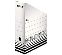 Esselte Solid Box 46070001 - Archivador de archivador para archivar y guardar revistas y carpetas en formato A4, 10 unidades, color negro