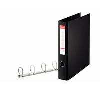 Esselte Standard 4-Ring Binders Negro - Carpeta de cartón (Negro, A4, 4 cm, 5,4 cm)