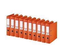 Esselte Standard, Pack de 10 Archivadores de palanca, naranja, lomo de 75 mm, A4, PP, 320240