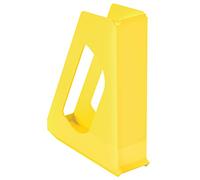 Esselte Vivida 628216 - Archivador de pie (10 unidades, A4, ideal para folletos, documentos, carpetas y grapadoras, plástico resistente, color amarillo)