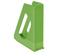 Esselte Vivida 628219 - Archivador de pie (10 unidades, A4, ideal para folletos, documentos, carpetas y grapadoras, plástico resistente, color verde)