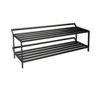 Essem Design Estante zapatero Tamburin 100 cm roble teñido de negro-negro