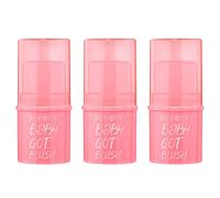 essence baby got blush, colorete, 10, rosa, natural, brillo fresco, vegano, sin microplásticos, pack de 3 (3x5,5 g)