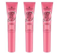 essence BABY GOT BLUSH líquido, colorete, n.º 10, rosa, resultado expreso, secado rápido, natural, vegano, sin aceite, sin parabenos, sin micropartículas de plástico, 3 unidades (3 x 10 ml)