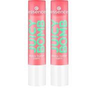 Essence Bálsamo Labial Brillante Juicy Bomb, Natural, Brillante, Rociado (2.5G) (Paquete de 2)