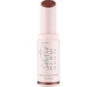 essence barra de labios satinada GLOW con brillo luminoso, luminoso, color intenso (3.5g)