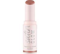 essence barra de labios satinada GLOW con brillo luminoso, luminoso, color intenso (3.5g)