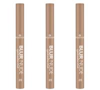 essence BLUR NUDE Eyeshadow stick nº 03, marrón, duradero, altamente pigmentado, resultado inmediato, vegano, sin micropartículas de plástico, sin nanopartículas, sin perfume, 3 unidades (3 x 1,2 g)