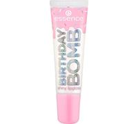 essence Brillo de labios BIRTHDAY BOMB Brillo labios brillante (10ml) | Partículas de purpurina, Todo tipo de piel, Barra de labios
