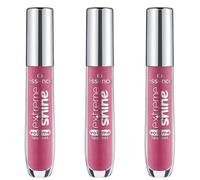essence Brillo de labios Extreme Shine Volume No. 13, rosa, brillante, radiantemente fresco, translúcido, vegano, sin aceite, sin conservantes, sin parabenos, paquete de 3 (3 x 5 ml)