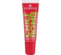 essence CHILI BOMB shiny lipgloss 01 Strawberry Salsa, brillo de labios voluminizador, extracto de chile, tono rojo con destellos, aroma a fresa, 10ml