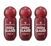 Essence Cosmetics bálsamo labial lechoso GLAZED brillante, lápiz labial, Nº 06, Rojo, voluminizador, nutritivo, brillante, vegano, sin parabenos, sin partículas de microplástico