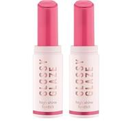 Essence Cosmetics Barra De Labios Brillante Glossy Glaze, De Gran Pigmentación, Brillante, Color Intenso, 1.9 g (Paquete de 2)