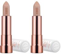 Essence Cosmetics caring SHINE barra de labios con colágeno vegano, cuidado, brillante, 3.5 g (Paquete de 2)