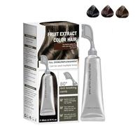 Essence de fruta peine de colorante, esencia para colorear esencia de fruta, crema de tinte para el cabello de frutas negras para la cobertura de pelos grises, extracto de planta (Chestnut brown)