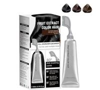 Essence de fruta peine de colorante, esencia para colorear esencia de fruta, crema de tinte para el cabello de frutas negras para la cobertura de pelos grises, extracto de planta (Black)