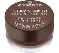 Essence Cosmetics Delineador De Ojos En Gel Stay & Play, De Larga Duración, De Gran Pigmentación, No Se Mueve, Color Intenso, Mate, 5 g
