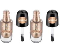 Essence Esmalte De Uñas Satin Chrome, Cubriente, Expresión Del Resultado, De Gran Pigmentación, Metalizado (8Ml) (Paquete de 2)