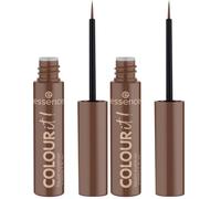 essence Eyeliner líquido COLOUR it!, de larga duración, de gran pigmentación, secado rápido, color intenso, mate (3ml) (Paquete de 2)