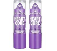 Essence Heart Core Bálsamo Labial Afrutado, Suavizar, Cuidado, Con Grasas, Natural, Brillante (3G) (Paquete de 2)