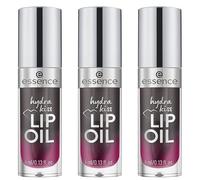 essence Hydra Kiss LIP OIL, brillo de labios, n.º 05, negro, hidratante, nutritivo, con aceites, brillante, vegano, sin parabenos, sin micropartículas de plástico, sin nanopartículas, 3 unidades (3 x