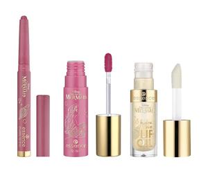 essence Kit combinado para labios Disney THE LITTLE MERMAID, resultado inmediato, No se mueve, luminoso, color intenso (1pcs)