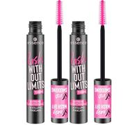 essence lash WITHOUT LIMITS TUBING Extreme Lengthening & Volume Mascara 04 Black Tubing, máscara tubing negra, volumen, resistente a manchas, 13ml (Paquete de 2)