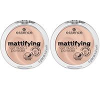 Essence - polvos compactos matificantes - 11 pastel beige. (Paquete de 2)