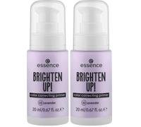 essence Prebase BRIGHTEN UP! color correcting primer, hidratar/humectar, priming, revitalizar, natural (20ml) (Paquete de 2)