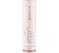 essence barra de labios satinada GLOW con brillo luminoso, luminoso, color intenso (3.5g)