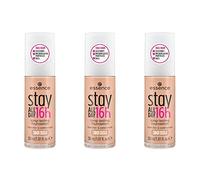 essence stay ALL DAY 16h long-lasting Base de maquillaje, maquillaje, resistente a las manchas, resistente al agua, 30 Soft Sand, nude, larga duración, matificante, paquete de 3 (3 x 30 ml)