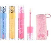 essence Trío de aceites labiales y estuche mullido, brillante (5ml)