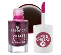 essence WHAT A TINT! tinte para labios y mejillas, de larga (4.9ml) | Tinte y Colorete Líquido para Labios y Mejillas, Color Modulable, Acabado Natural, Larga Duración, Textura Ligera y Fluida
