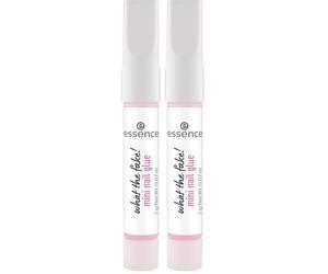 essence what the fake! mini pegamento para uñas, de larga duración, fijación, secado rápido, translúcido (6g) (Paquete de 2)