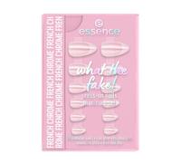 essence what the fake! PRESS-ON NAILS manicure set - FRENCH CHROME Set de cuidado de uñas 28 piezas