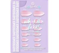 essence what the fake! Set de manicura PRESS-ON NAILS, de larga duración, fijación, secado rápido, natural, intensivo (28pcs)