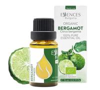Essences Bulgaria Aceite Esencial de Bergamota Orgánico 15ml | Citrus bergamia | 100% Puro y Natural | Sin diluir | Grado Terapéutico | Aromaterapia | Cosméticos | Libre de crueldad | Sin OGM | Vegano