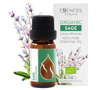 Essences Bulgaria Aceite Esencial de Salvia Orgánica 10ml | Salvia officinalis | 100% puro y natural | sin diluir | Grado Terapéutico | Granja familiar | destilado al vapor | Sin OMG | Vegano