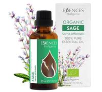 Essences Bulgaria Aceite Esencial de Salvia Orgánica 50ml | Salvia officinalis | 100% puro y natural | sin diluir | Grado Terapéutico | Granja familiar | destilado al vapor | Sin OMG | Vegano