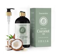 Essencetics Aceite de coco fraccionado, 473 ml, 100% puro, aceite de coco orgánico para piel, cuerpo, cara y cabello - Aceite ligero para hidratación y masaje (aceite de coco fraccionado)